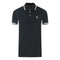 Aquascutum Embossed A Tipped Black Polo Shirt