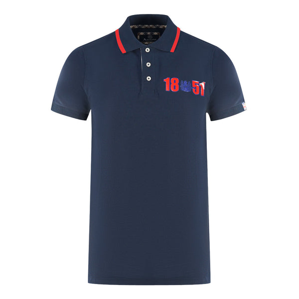 Aquascutum London 1851 Navy Blue Polo Shirt 1