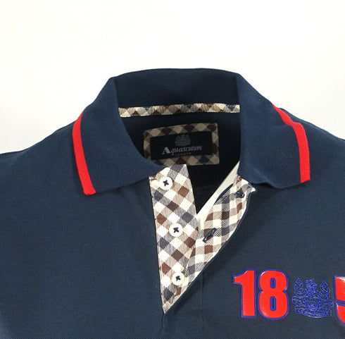 Aquascutum London 1851 Navy Blue Polo Shirt 1