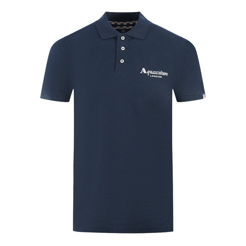 Aquascutum London 1851 Navy Blue Polo Shirt