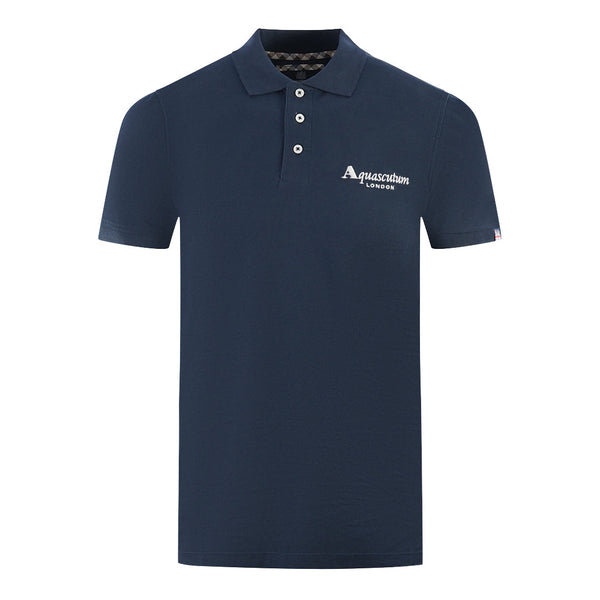 Aquascutum London 1851 Navy Blue Polo Shirt