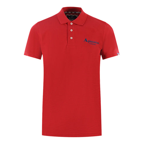 Aquascutum London Classic Red Polo Shirt
