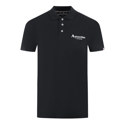 Aquascutum London Classic Black Polo Shirt - Style Centre Wholesale