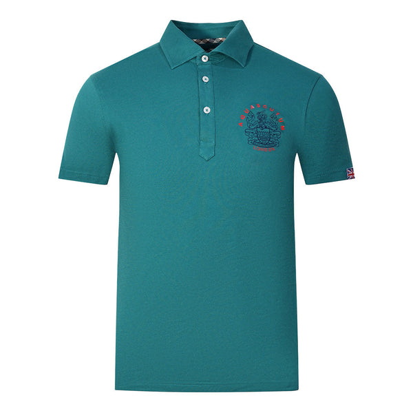 Aquascutum Aldis London Logo Green Polo Shirt