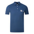 Aquascutum Aldis Brand London Logo Blue Polo Shirt