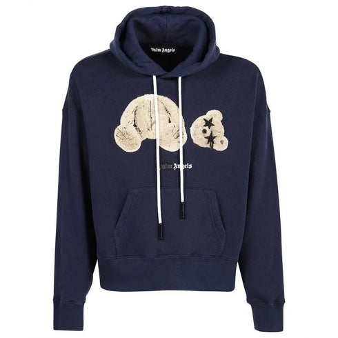 Palm Angels Kill The Bear Spray Paint Navy Blue Hoodie Pmbb058F21Fle0124660 - Style Centre Wholesale