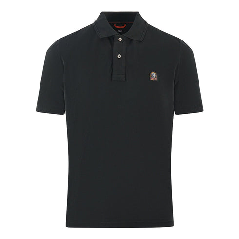 Parajumpers Patch Polo Patch Logo Black Polo Shirt