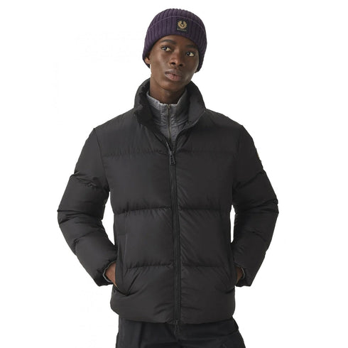 Belstaff Grid Paxton Black Down Jacket - Style Centre Wholesale