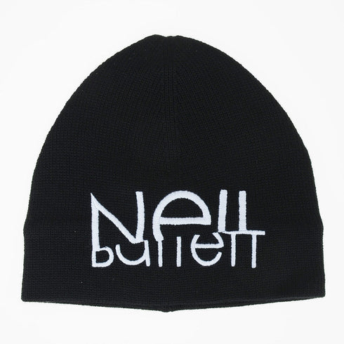 Neil Barrett Sliced Logo Beanie Black Hat PBCP247 H95634