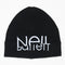 Neil Barrett Sliced Logo Beanie Black Hat PBCP247 H95634