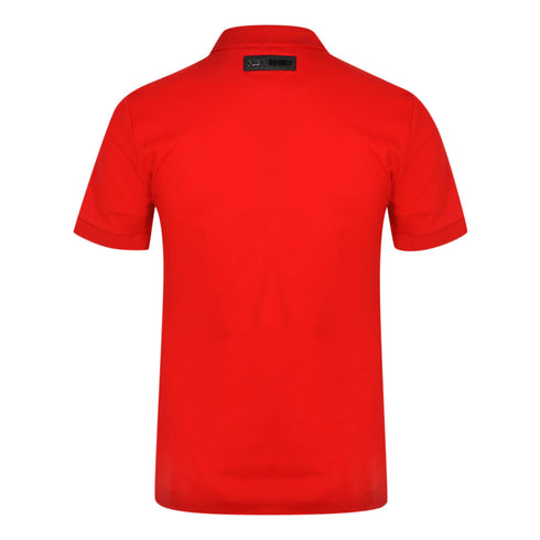 Philipp Plein Sport Circle Chest Logo Red Polo Shirt PIPS1214