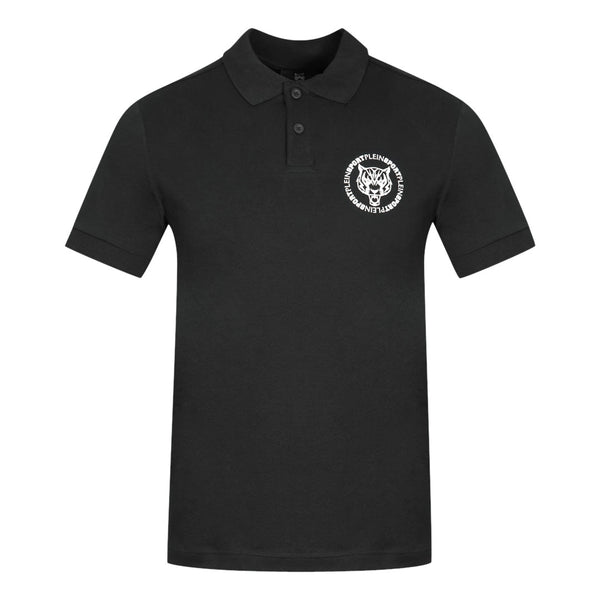 Philipp Plein Sport Circle Chest Logo Black Polo Shirt
