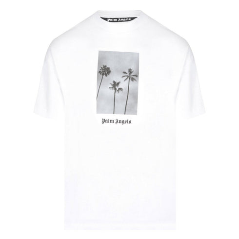 Palm Angels Palms Boulevard Classic White T-Shirt PMAA001S21JER006 0110