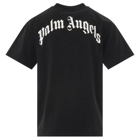 Palm Angels Classic Shark Design Black T Shirt