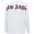 Palm Angels Double Classic Logo Long Sleeve White T Shirt