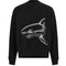 Palm Angels Split Shark Logo Crew Neck Black Sweater