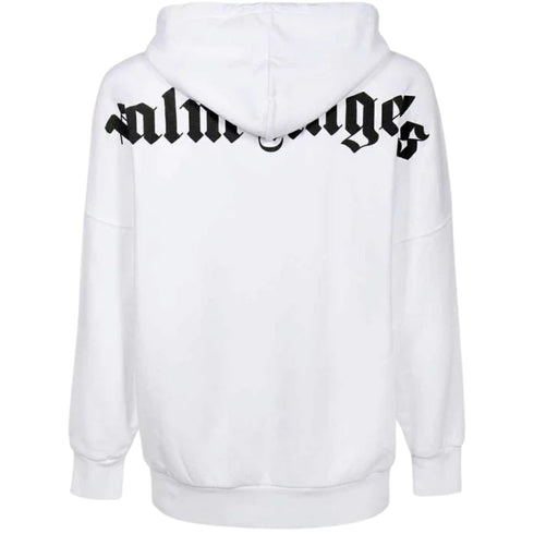 Palm Angels Classic Logo White Oversized Hoodie Pmbb036C99Fle0010110 - Style Centre Wholesale