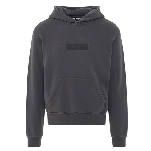 Palm Angels Garment Dyed Box Logo Grey Hoodie