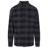 Palm Angels Curved Logo Checked Black Shirt