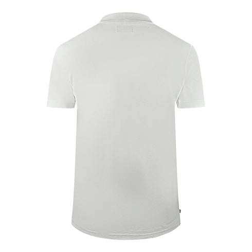 Aquascutum Brand Logo Plain White Polo Shirt