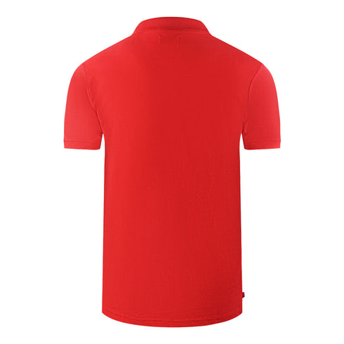 Aquascutum Brand Logo Plain Red Polo Shirt - Style Centre Wholesale