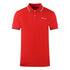 Aquascutum Twin Tipped Collar Brand Logo Red Polo Shirt - Style Centre Wholesale