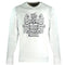 Aquascutum Large Crest Crew Neck White Sweatshirt QMF001L0 01