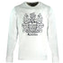 Aquascutum Large Crest Crew Neck White Sweatshirt QMF001L0 01