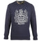 Aquascutum Large Crest Crew Neck Navy Blue Sweatshirt