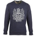 Aquascutum Large Crest Crew Neck Navy Blue Sweatshirt
