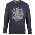 Aquascutum Large Crest Crew Neck Navy Blue Sweatshirt