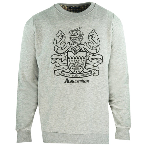 Aquascutum Large Crest Crew Neck Grey Sweatshirt