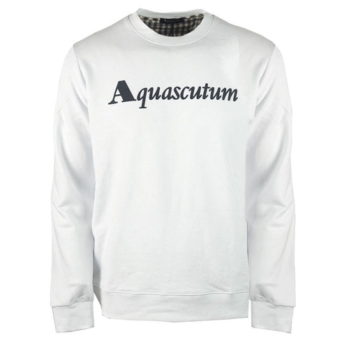 Aquascutum Box Logo White Sweatshirt