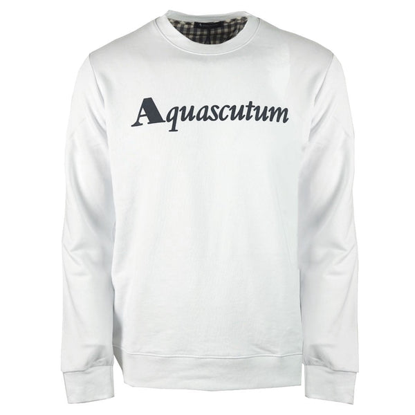 Aquascutum Box Logo White Sweatshirt