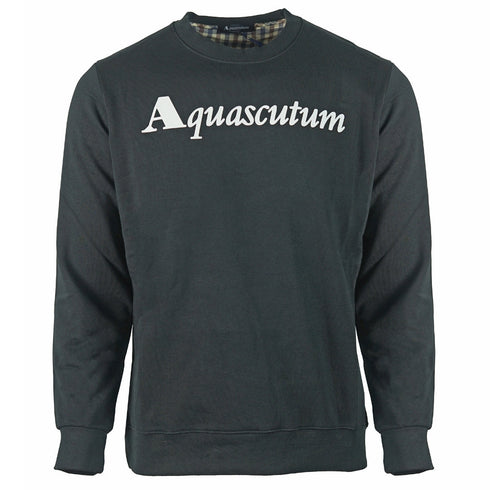 Aquascutum Box Logo Black Sweatshirt - Style Centre Wholesale