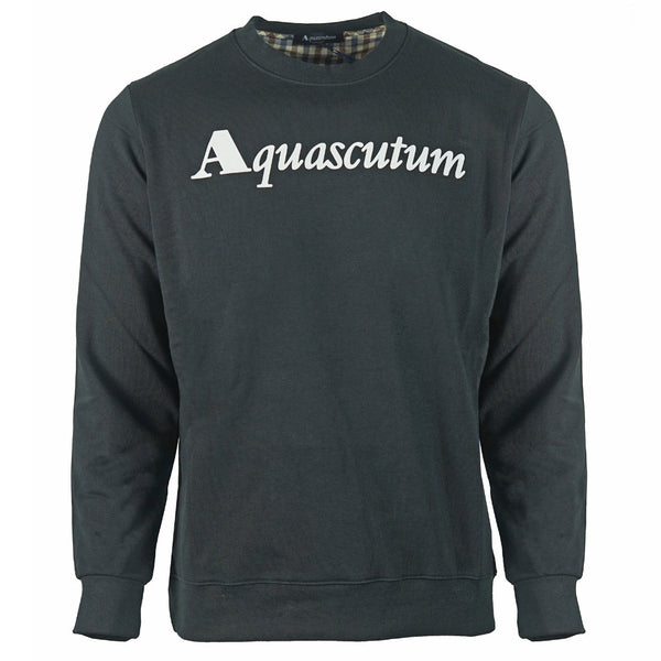 Aquascutum Box Logo Black Sweatshirt - Style Centre Wholesale