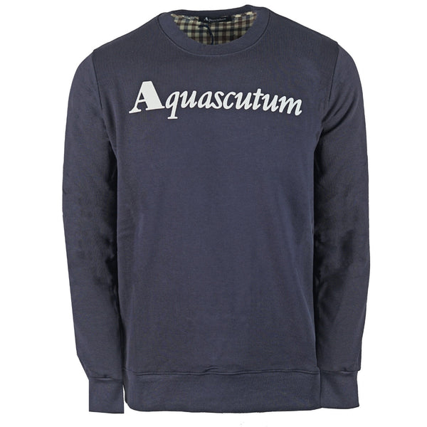 Aquascutum Box Logo Navy Sweatshirt