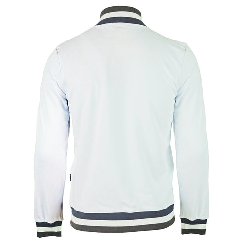 Aquascutum A Logo Zip Sweater White Jacket