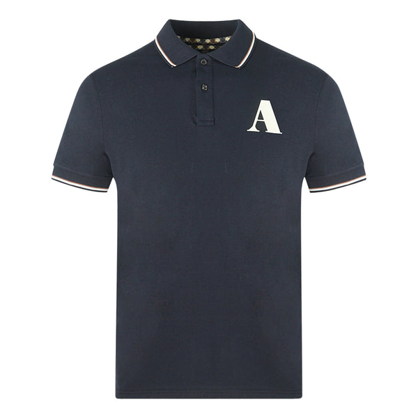Aquascutum A Logo Navy Blue Polo Shirt