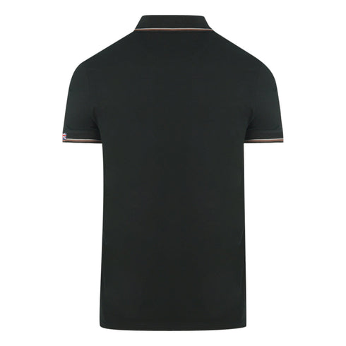 Aquascutum A Logo Black Polo Shirt Qmp010 99