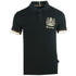 Aquascutum Aldis Crest Logo Black Polo Shirt QMP023 02