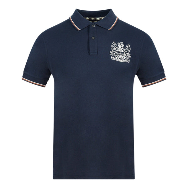 Aquascutum Aldis Crest Blue Polo Shirt
