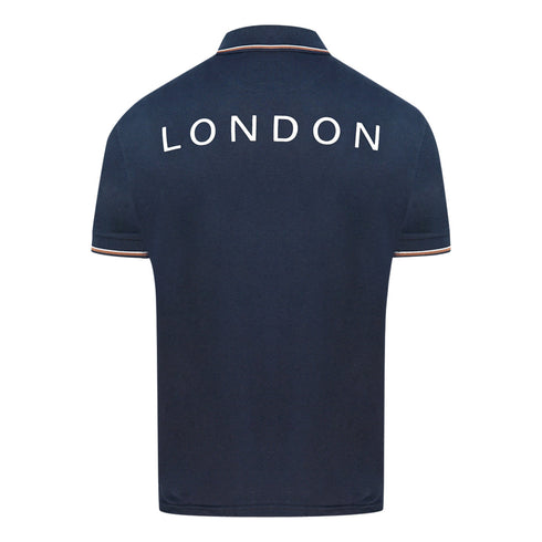 Aquascutum Aldis Crest Blue Polo Shirt