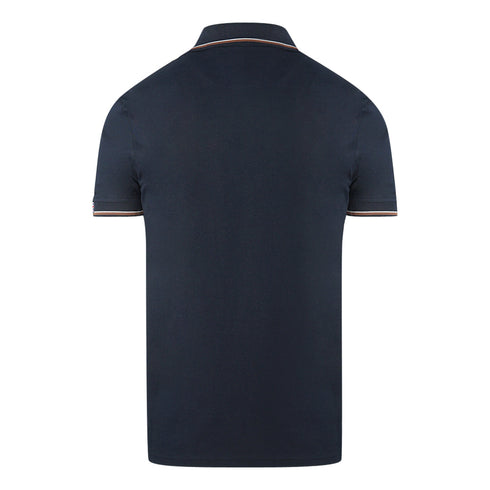 Aquascutum Brand Logo Navy Polo Shirt 1