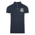 Aquascutum Aldis Crest Chest Logo Navy Blue Polo Shirt QMP026 85