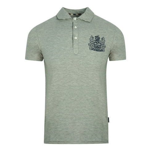 Aquascutum Aldis Crest Chest Logo Grey Polo Shirt