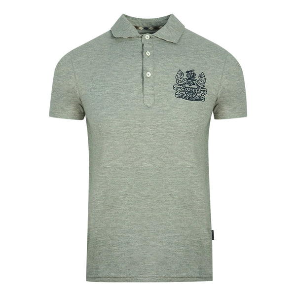 Aquascutum Aldis Crest Chest Logo Grey Polo Shirt