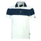 Aquascutum Colour Block Aldis Crest Chest Logo White Polo Shirt