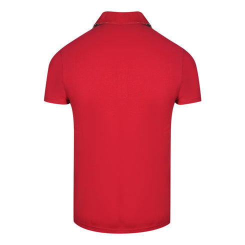 Aquascutum Aldis Crest Block Logo Red Polo Shirt