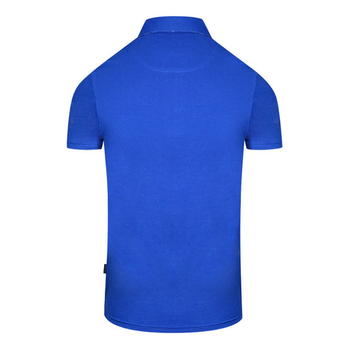 Aquascutum Aldis Crest Block Logo Blue Polo Shirt